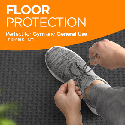 EVA INTERLOCKING FLOOR MATS SOFT FOAM GYM FLOORING MAT YOGA TILES 10 MM 60X60Cm